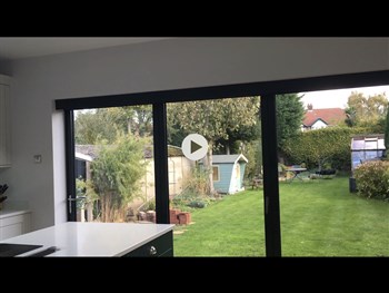 Motorised bi fold door blinds